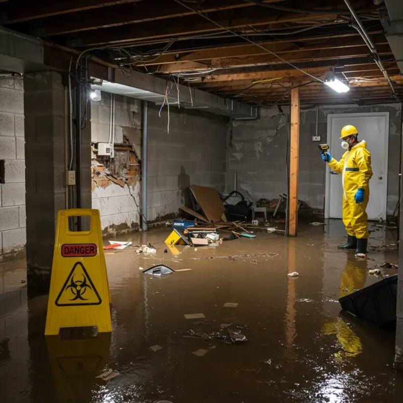 Flooded Basement Electrical Hazard in Valparaiso, IN Property