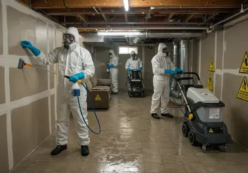 Basement Moisture Removal and Structural Drying process in Valparaiso, IN